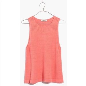 Madewell coral pink tank top